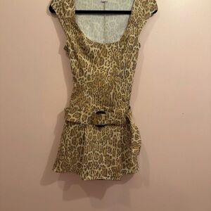 Urban Outfitters Beige and Gray Patterned Top